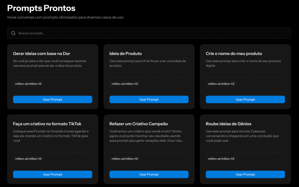 Biblioteca de Comandos Prontos