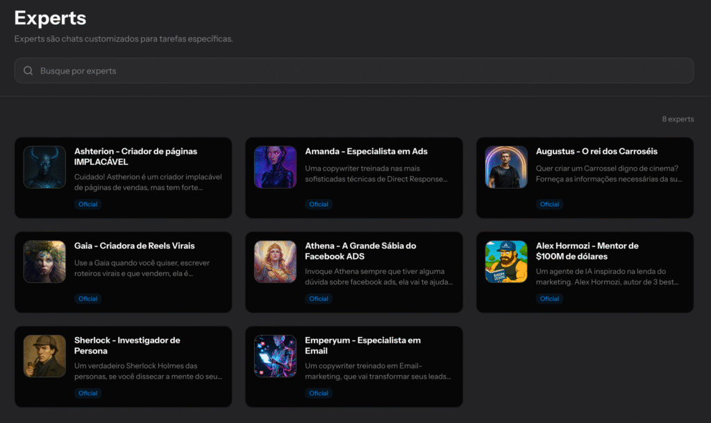 Funcionários Robôs